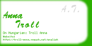 anna troll business card